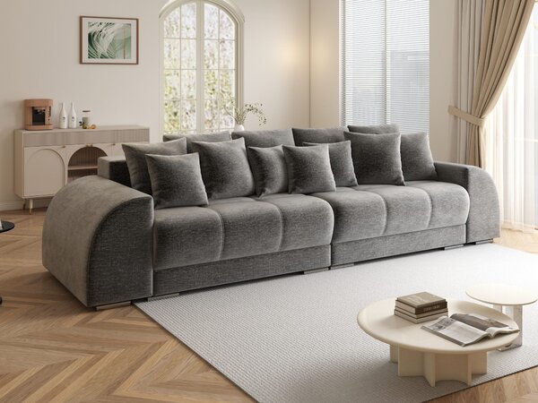 Canapea extensibilă dumonde cu 2 lăzi de depozitare Verona Monolith Gri 310x120 cm