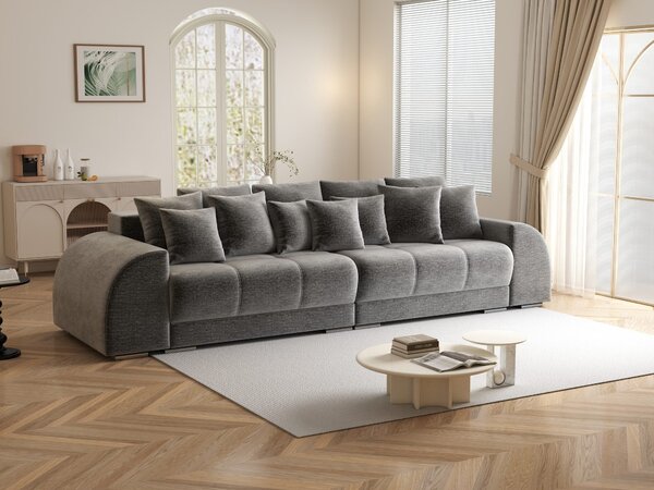 Canapea extensibilă dumonde cu 2 lăzi de depozitare Verona Monolith Gri 310x120 cm