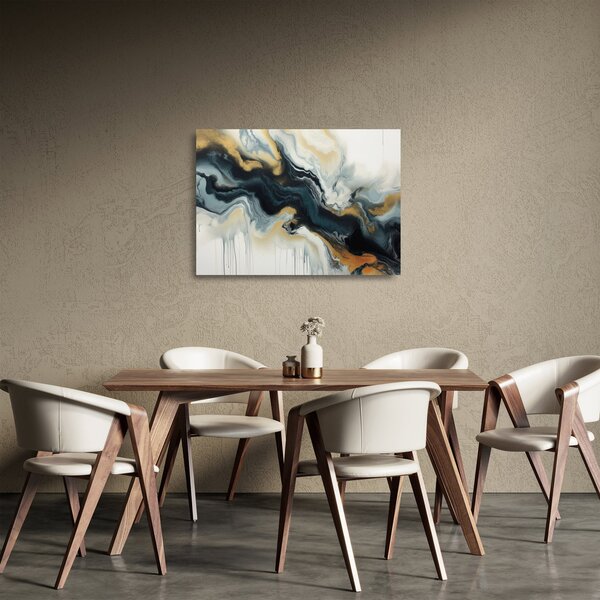 Tablou pe sticlă - Desen marmorat (70x50 cm)