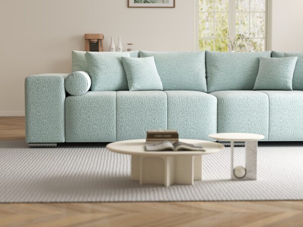 Canapea extensibilă dumonde cu ladă de depozitare Marbela XXL Jaguar Verde Mint 295x120 cm