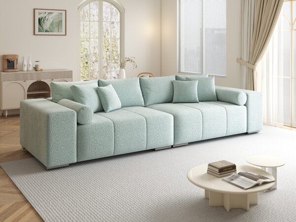 Canapea extensibilă dumonde cu ladă de depozitare Marbela XXL Jaguar Verde Mint 295x120 cm