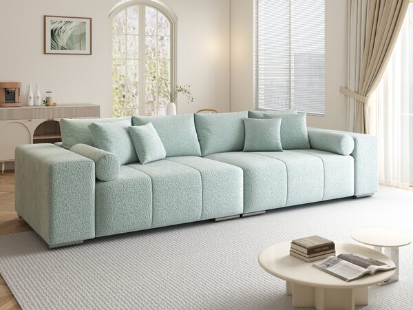 Canapea extensibilă dumonde cu ladă de depozitare Marbela XXL Jaguar Verde Mint 295x120 cm