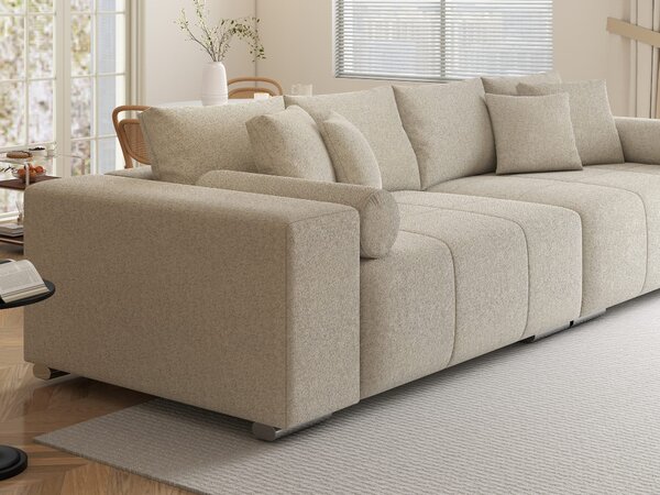 Canapea extensibilă dumonde cu ladă de depozitare Marbela XXL Monte Bej 295x120 cm