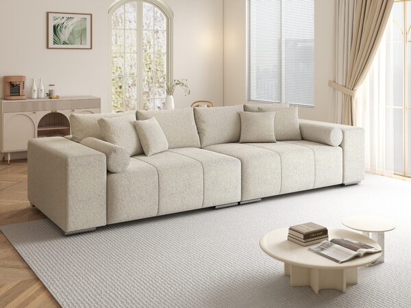 Canapea extensibilă dumonde cu ladă de depozitare Marbela XXL Monte Bej 295x120 cm