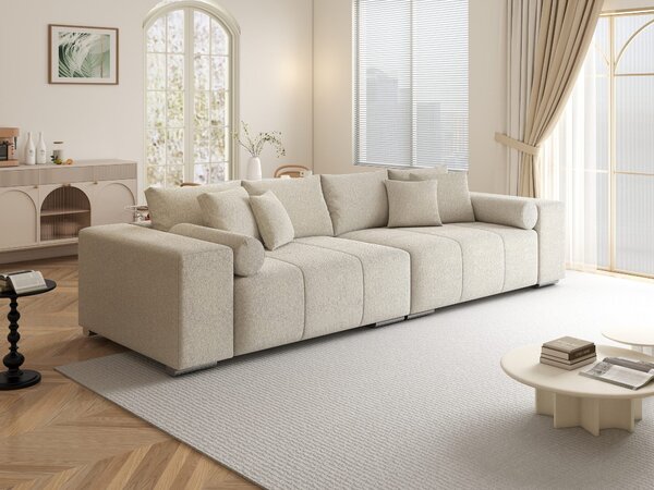 Canapea extensibilă dumonde cu ladă de depozitare Marbela XXL Monte Bej 295x120 cm