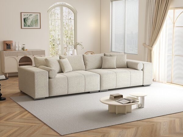 Canapea extensibilă dumonde cu ladă de depozitare Marbela XXL Monte Bej 295x120 cm