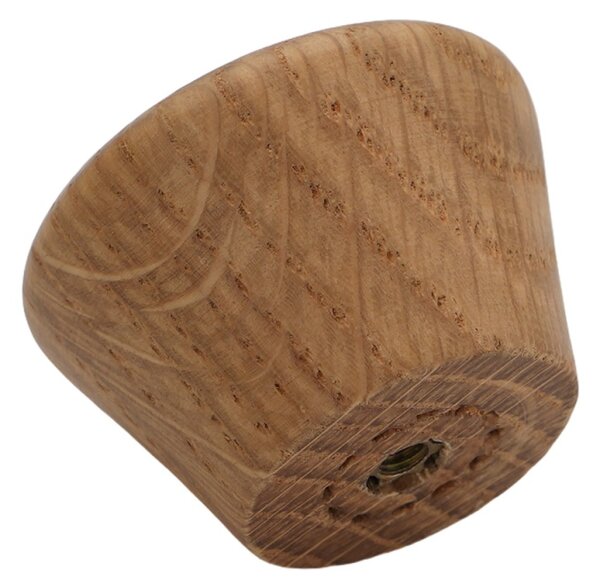 Buton din lemn pentru mobilier, model Skala, Ø40x25 mm, finisaj stejar natur | nuc