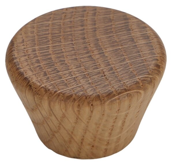 Buton din lemn pentru mobilier, model Skala, Ø40x25 mm, finisaj stejar natur | nuc