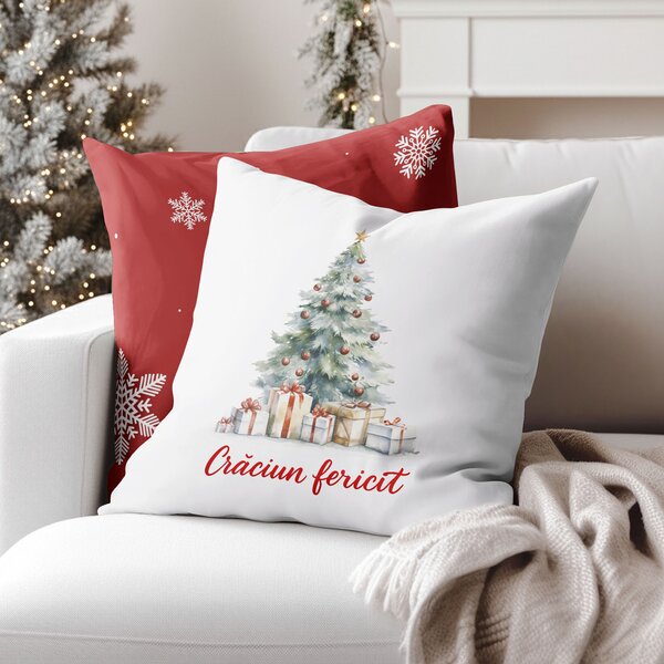 Goldea față de pernă de crăciun decorativă - bradul de crăciun 45 x 45 cm