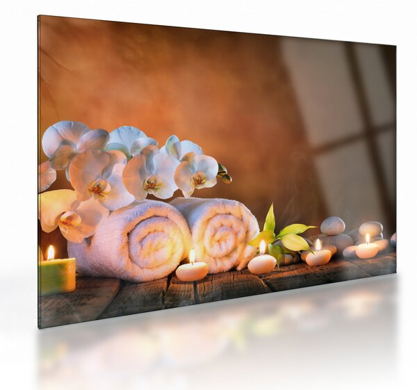 Tablou pe sticlă - Relaxare și spa (70x50 cm)
