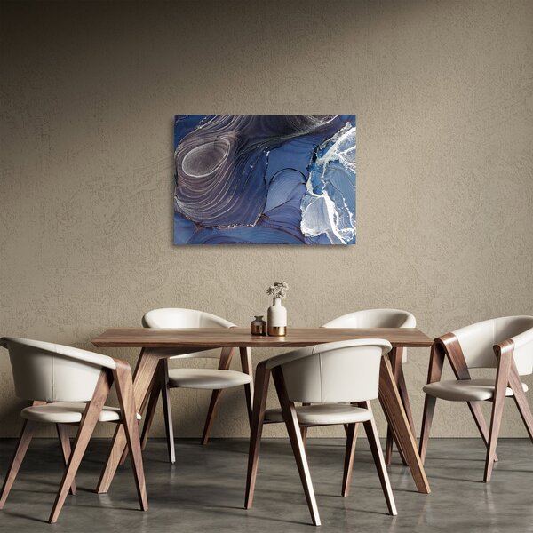 Tablou pe sticlă - Cerneală marmorată (70x50 cm)