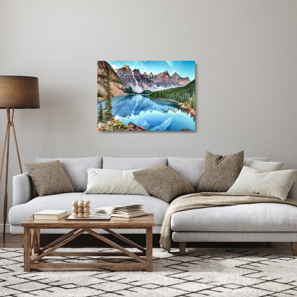 Tablou pe sticlă - Lacul Moraine (70x50 cm)