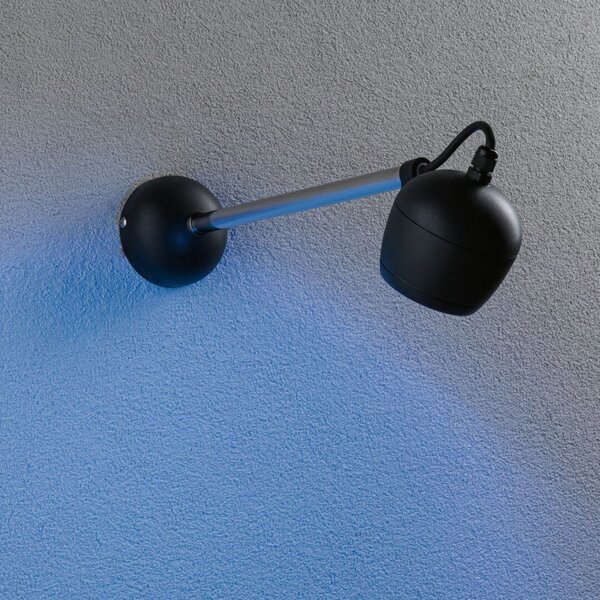 Paulmann Smart LED lampă de perete pentru exterior Kikolo antracit RGBW IP65, reglabil, Negru, Plastic, Spot de perete