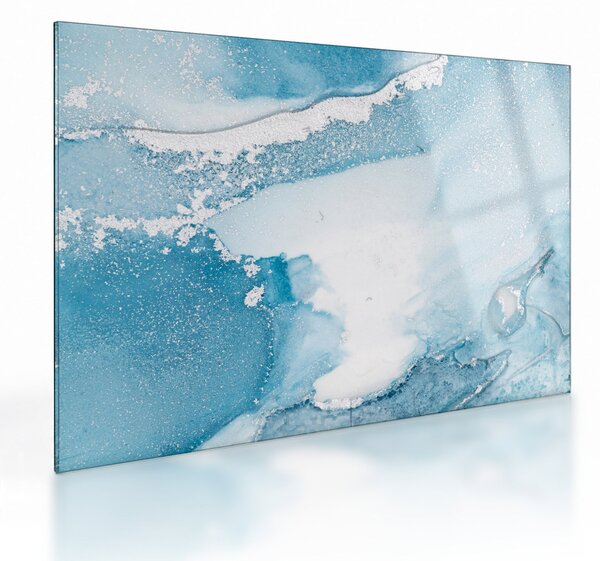 Tablou pe sticlă - Decor albastru (70x50 cm)