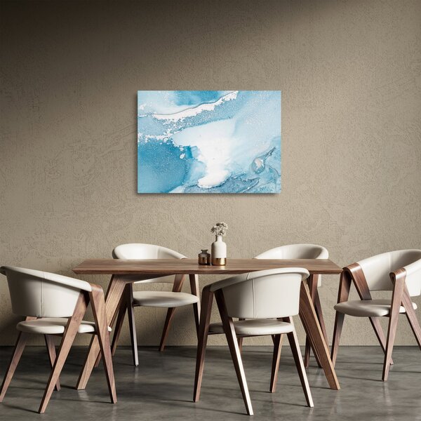 Tablou pe sticlă - Decor albastru (70x50 cm)