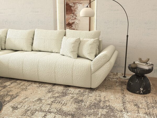 Colțar extensibil dumonde cu ladă de depozitare Berlin XL Jaguar Ivory 350x185 cm