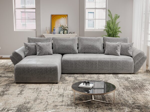 Colțar extensibil dumonde cu ladă de depozitare Berlin XL Monolith Gri 350x185 cm