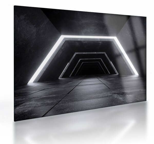 Tablou pe sticlă - Tunel futurist (70x50 cm)