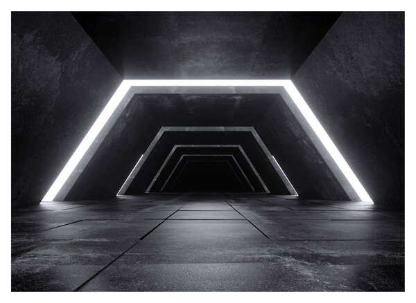 Tablou pe sticlă - Tunel futurist (70x50 cm)