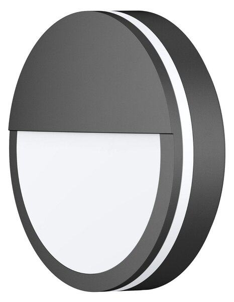 CMD Aplică LED pentru exterior 9085, antracit, Ø 25 cm, lentilă, Negru, Aluminiu, Modern