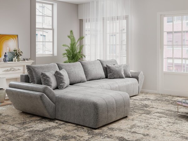 Colțar extensibil dumonde cu ladă de depozitare Berlin XL Monolith Gri 350x185 cm