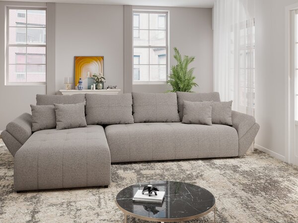 Colțar extensibil dumonde cu ladă de depozitare Berlin XL Monte Gri 16 350x185 cm