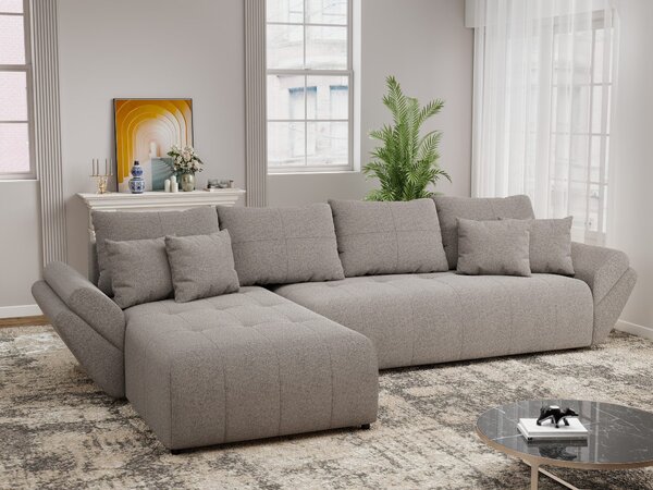 Colțar extensibil dumonde cu ladă de depozitare Berlin XL Monte Gri 16 350x185 cm
