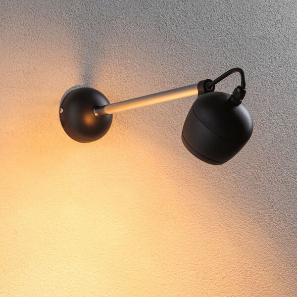 Paulmann Smart LED lampă de perete pentru exterior Kikolo, antracit CCT IP65, reglabil, Negru, Plastic, Spot de perete
