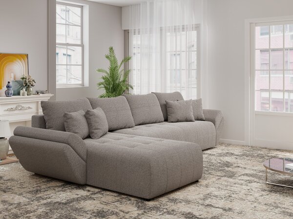 Colțar extensibil dumonde cu ladă de depozitare Berlin XL Monte Gri 16 350x185 cm