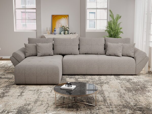 Colțar extensibil dumonde cu ladă de depozitare Berlin XL Monte Gri 16 350x185 cm