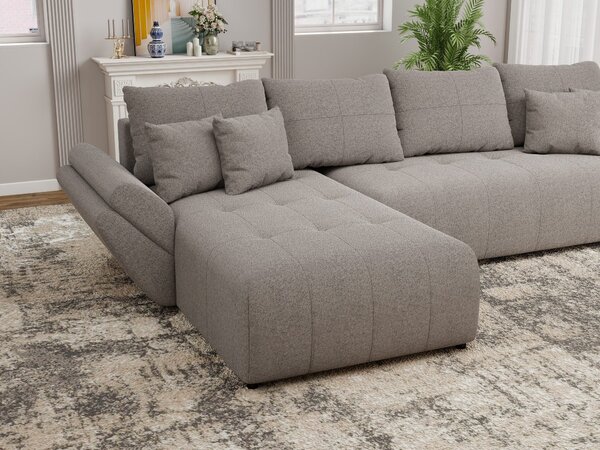 Colțar extensibil dumonde cu ladă de depozitare Berlin XL Monte Gri 16 350x185 cm
