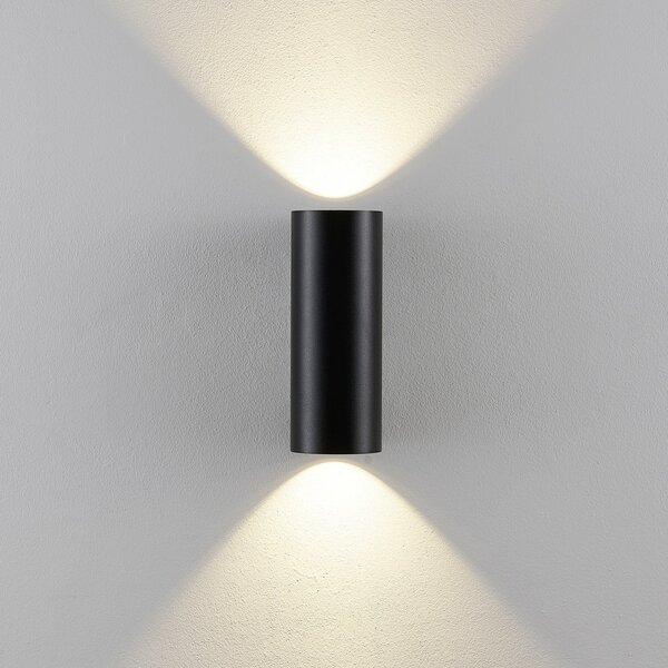 Deko-Light Aplică de exterior CAN, negru, 2 becuri, Ø 8 cm IP65 metal GU10, reglabil, Negru, Aluminiu