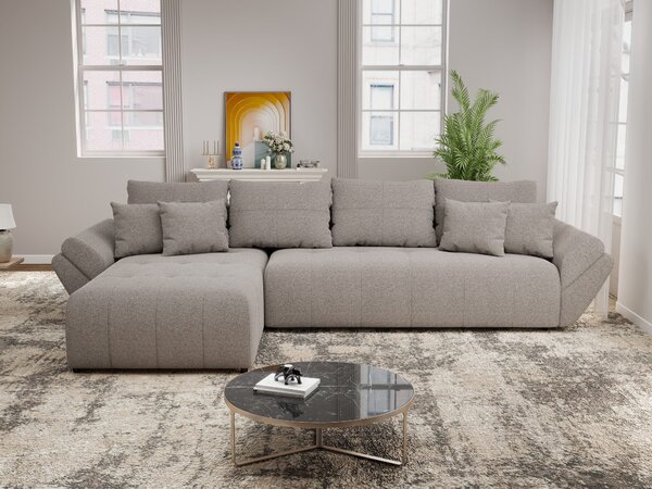 Colțar extensibil dumonde cu ladă de depozitare Berlin XL Monte Gri 16 350x185 cm