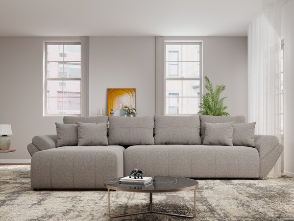 Colțar extensibil dumonde cu ladă de depozitare Berlin XL Monte Gri 16 350x185 cm