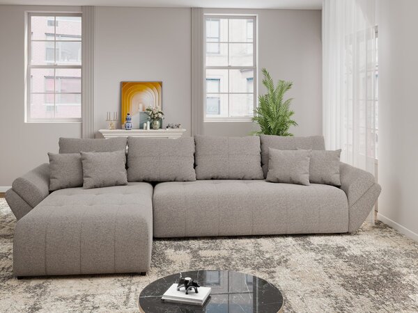 Colțar extensibil dumonde cu ladă de depozitare Berlin XL Monte Gri 16 350x185 cm