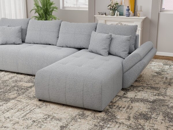 Colțar extensibil dumonde cu ladă de depozitare Berlin XL Monte Gri 84 II 350x185 cm