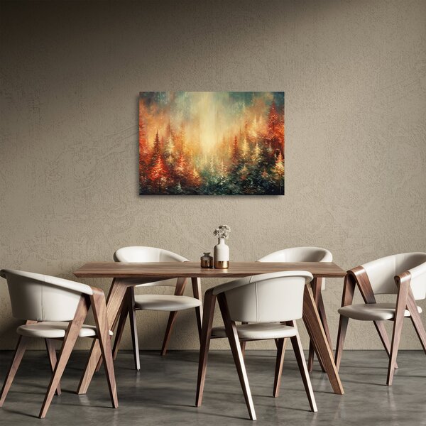 Tablou pe sticlă - Pictura de păduri (70x50 cm)