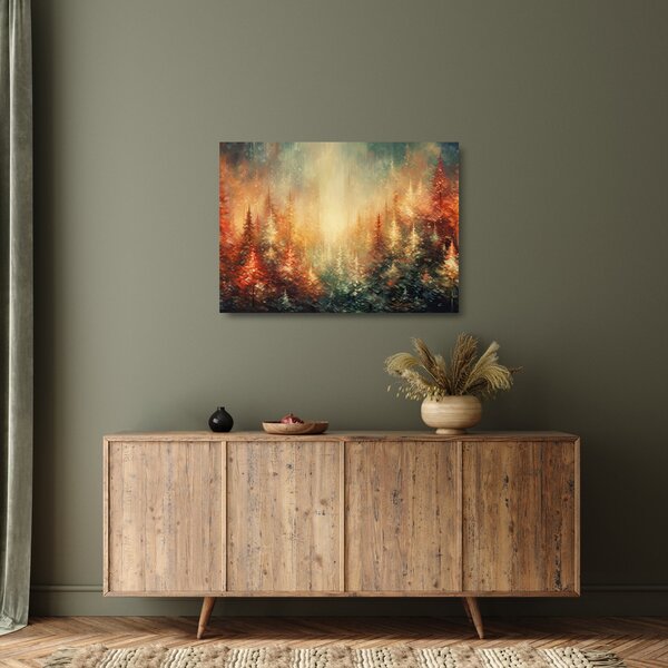 Tablou pe sticlă - Pictura de păduri (70x50 cm)