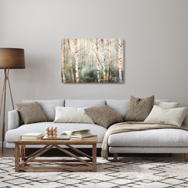 Tablou pe sticlă - Desenarea unui model de pădure (70x50 cm)