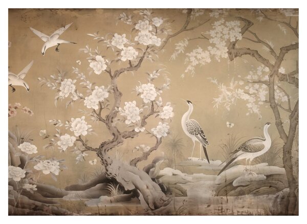 Tablou pe sticlă - Desen animat peisaj japonez (70x50 cm)