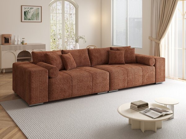 Canapea extensibilă dumonde cu ladă de depozitare Marbela XXL Cremona Teracota 295x120 cm