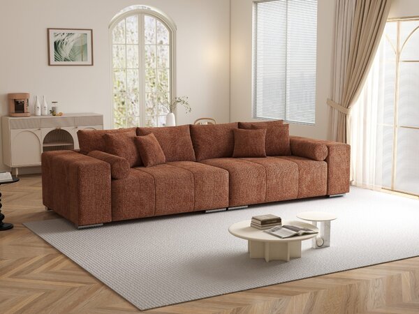 Canapea extensibilă dumonde cu ladă de depozitare Marbela XXL Cremona Teracota 295x120 cm
