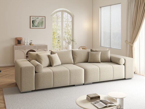 Canapea extensibilă dumonde cu ladă de depozitare Marbela XXL Jaguar Bej 295x120 cm