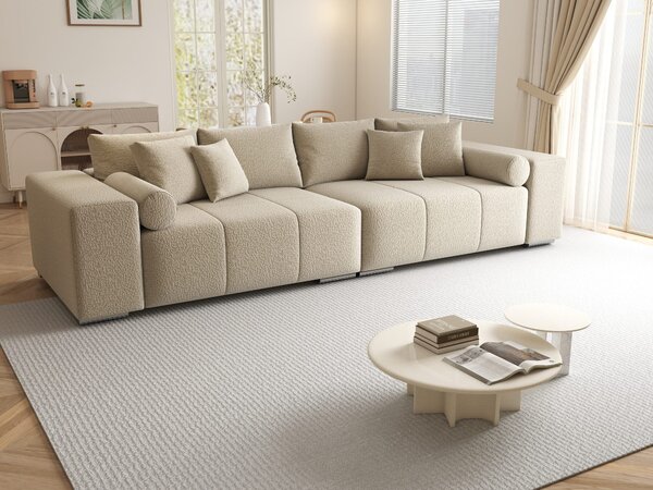 Canapea extensibilă dumonde cu ladă de depozitare Marbela XXL Jaguar Bej 295x120 cm