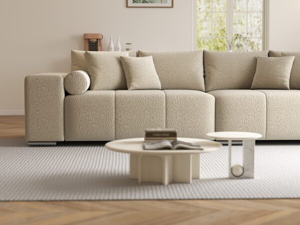Canapea extensibilă dumonde cu ladă de depozitare Marbela XXL Jaguar Bej 295x120 cm