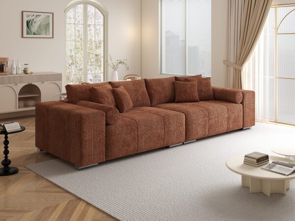Canapea extensibilă dumonde cu ladă de depozitare Marbela XXL Cremona Teracota 295x120 cm