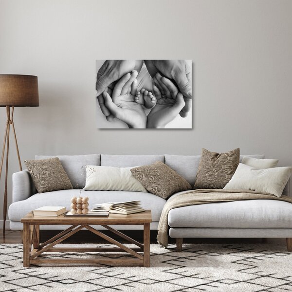 Tablou pe sticlă - Nou-născut (70x50 cm)