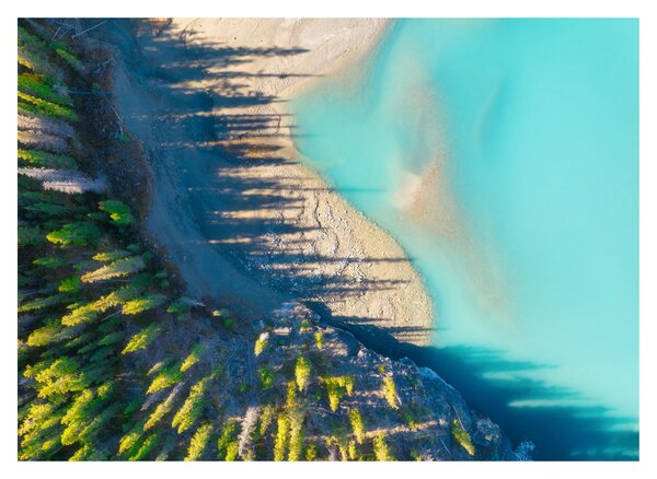 Tablou pe sticlă - Vedere la lac (70x50 cm)