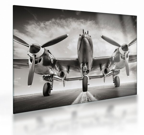 Tablou pe sticlă - Warbird (70x50 cm)