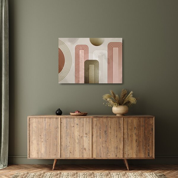 Tablou pe sticlă - Ilustrație minimalistă (70x50 cm)